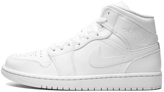 Jordan 1 Mid Triple White