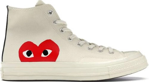 Converse Play Comme Des Garçons / Half Heart Beige